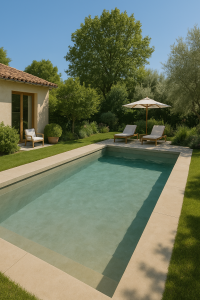 Piscine en béton ciré