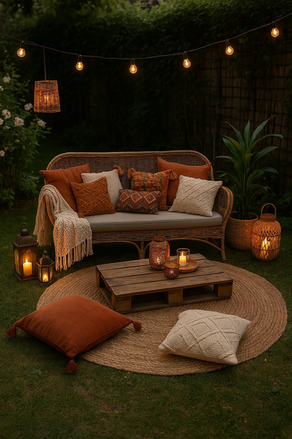 Déco jardin style bohème
