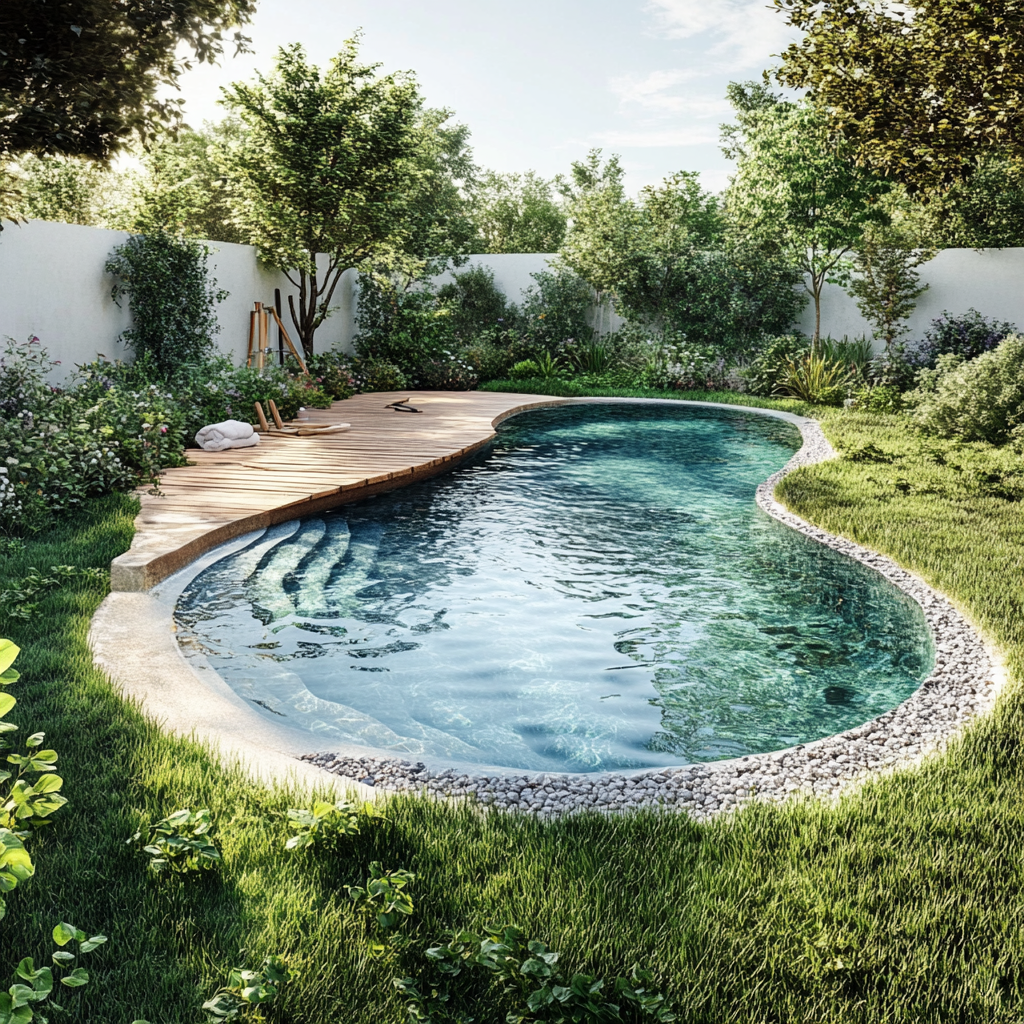 Piscine enterrée faite maison